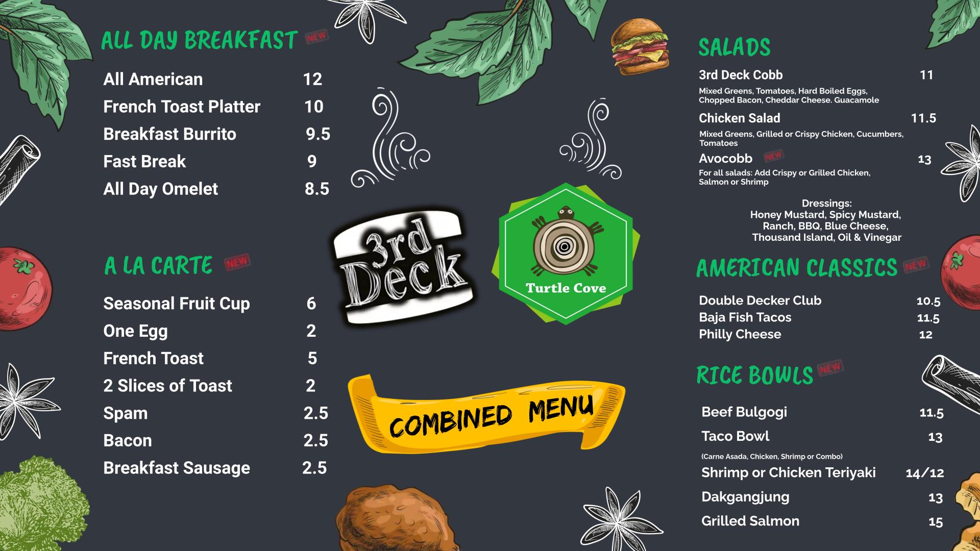 3rd deck menu page 1